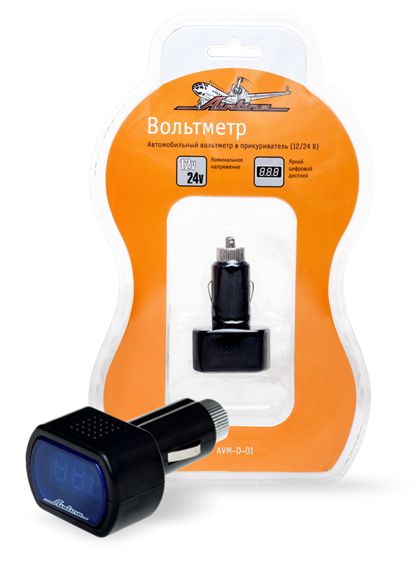 Купить Airline AVMD01 Вольтметр в прикуриватель 12-24В