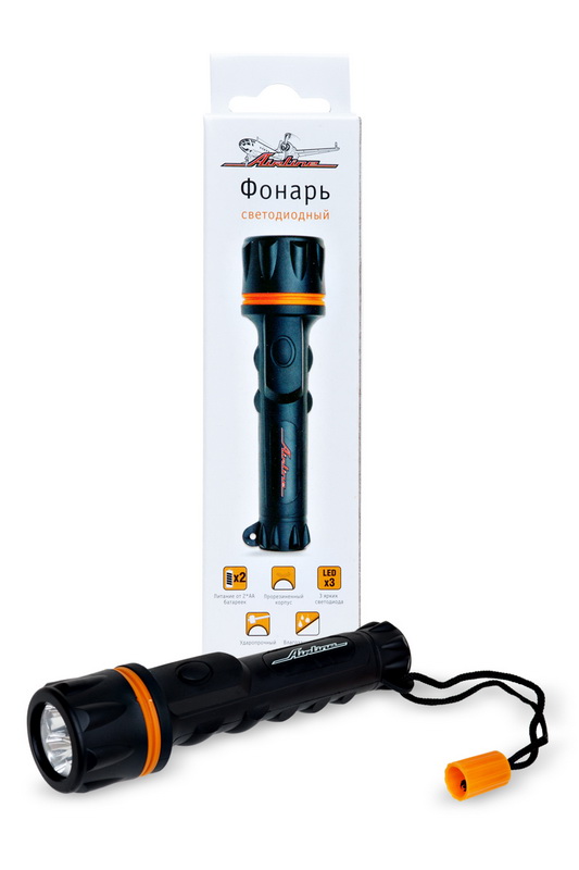 Купить Airline AFL301 Фонарь прорезиненный LEDx3 (на батарейках)