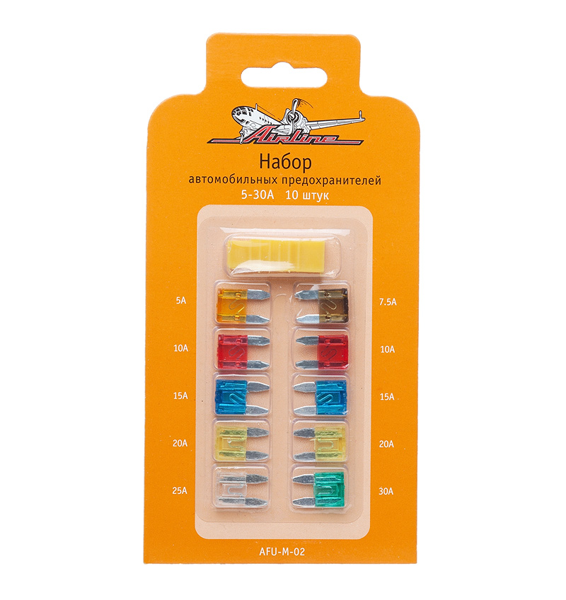 Купить Airline AFUM02 Набор предохранителей Airline AFUM02, 5-30A, 10 шт.